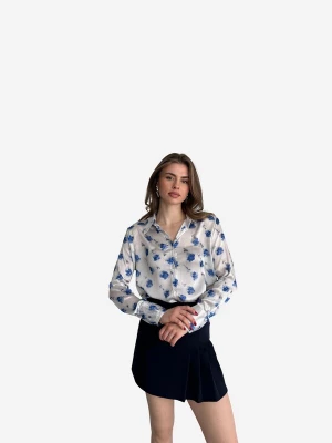 Obrázek produktu My fashion Halenka modrá / stříbrně šedá