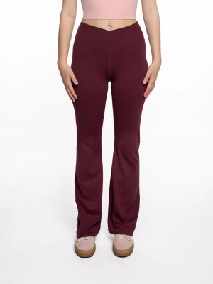 Obrázek produktu mymotus Sportovní kalhoty 'mymotus® Ladies soft bootcut leeging, wrapped waistband, YW55' vínově červená