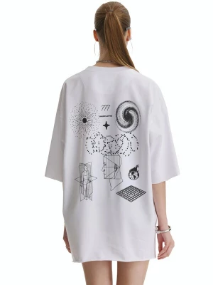 Obrázek produktu mysimplicated Oversized tričko 'Cotton T-shirt 777' bílá