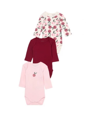 Obrázek produktu NAME IT Dupačky / body jedle / růžová / vínově červená / offwhite