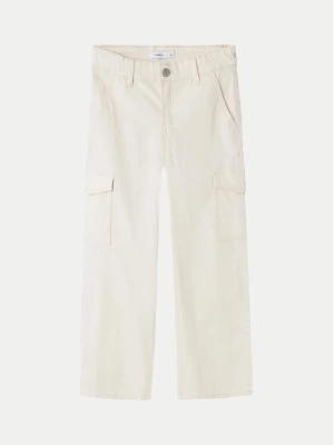 Obrázek produktu NAME IT Kalhoty z materiálu 13220718 Écru Wide Leg Krémová
