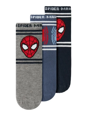 Obrázek produktu NAME IT Ponožky 'NMMJulius Spider' modrá / námořnická modř / šedá / červená