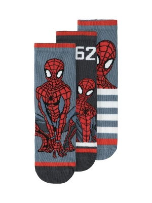 Obrázek produktu NAME IT Ponožky 'NMMMANDRES SPIDER' námořnická modř / kouřově modrá / tmavě červená / bílá