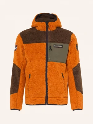 Obrázek produktu Napapijri Fleecová Mikina Yupik oranžová / tmavě hnědá / khaki