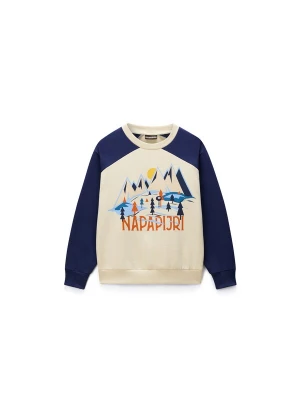 Obrázek produktu NAPAPIJRI Mikina 'Ellis' krémová / královská modrá / tmavě modrá / koňaková
