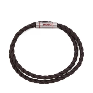 Obrázek produktu Náramek HUGO E-Doublebraid4 50552596 Hnědá