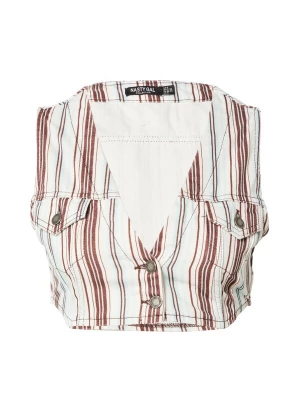 Obrázek produktu Nasty Gal Top krémová / světlemodrá / rezavě hnědá