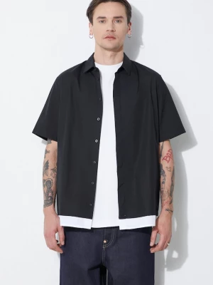 Obrázek produktu Neil Barrett Bavlněná košile Neil Barrett Loose Double Layer Short Sleeve Shirt černá