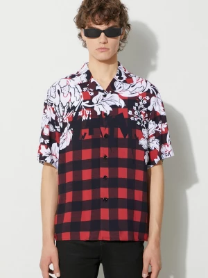 Obrázek produktu Neil Barrett Košile Neil Barett LOOSE HAWAIIAN CHECK WITH BOLTS červená