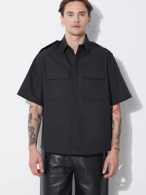 Obrázek produktu Neil Barrett Košile Neil Barrett Loose Military Police Detail Short Sleeve Shirt černá
