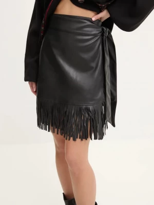 Obrázek produktu Never Fully Dressed Sukně Never Fully Dressed Vegan Leather Mini Fringe Jaspre černá