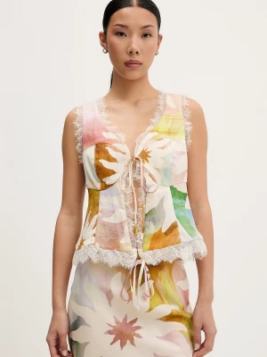 Obrázek produktu Never Fully Dressed top dámský z lyocellem béžová