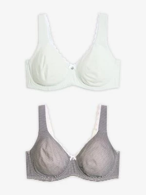 Obrázek produktu Nevyztužená hladká podprsenka s kosticemi, s organickou bavlnou (2 ks v balení) BonPrix