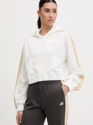 Obrázek produktu New Balance rozepínací mikina s kapucí dámská Interlock Full Zip béžová