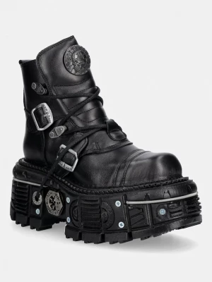 Obrázek produktu New Rock farmářky dámské kožené ITALI NEGRO, NOMADA NEGRO, ORIFICIO černá