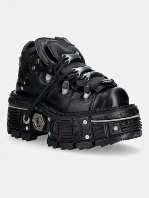 Obrázek produktu New Rock ITALI NEGRO, TERNERA NEGRO, PULIK NEGRO sneakers boty dámské kožené černá