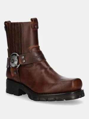 Obrázek produktu New Rock Kožené kotníkové boty New Rock Alaska Cuero, Motorcycle Marron hnědá