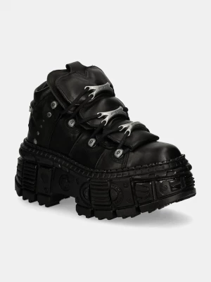 Obrázek produktu New Rock Kožené tenisky New Rock CRUST NEGRO + TANK CASCO NEGRO černá