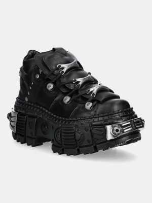Obrázek produktu New Rock Kožené tenisky Crust Negro, Tank Casco Negro Power černá