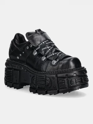 Obrázek produktu New Rock Kožené tenisky New Rock ITALI NEGRO, TANK NE černá