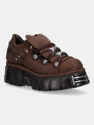 Obrázek produktu New Rock Kožené tenisky New Rock METALLIC hnědá