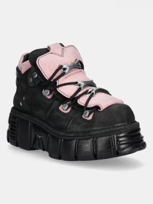 Obrázek produktu New Rock Nubukové tenisky Nobuck Negro + Nobuck Rosa + Tower Negro Lateral černá