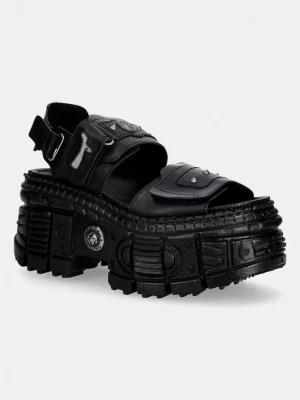 Obrázek produktu New Rock sandály dámské kožené ANTIK NEGRO, ITALI NEGRO, TANK CASCO LATE černá