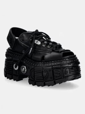 Obrázek produktu New Rock sandály dámské kožené ITALI NEGRO, TANK CASCO NEGRO, BIOS N černá