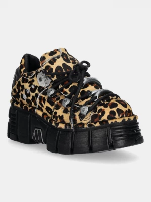 Obrázek produktu New Rock Semišové tenisky New Rock Pelo Leopardo Cuero M Tower Negro Lateral hnědá