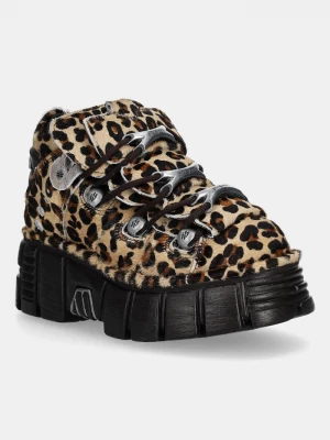 Obrázek produktu New Rock Semišové tenisky New Rock PELO LEOPARDO PONY hnědá