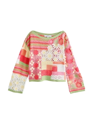 Obrázek produktu Next Svetr světle zelená / světle růžová / grenadina / bílá