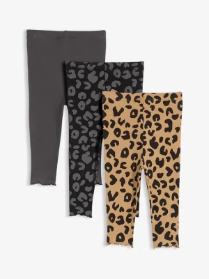 Obrázek produktu Niemowlęce legginsy z czystej bawełny organicznej (3 szt.) BonPrix beżowy