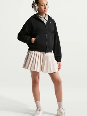 Obrázek produktu Nike rozepínací mikina s kapucí dětská s bavlnou Sportswear Studio Fleece černá
