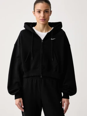 Obrázek produktu Nike Sportswear rozepínací mikina s kapucí dámská s bavlnou Studio Fleece černá