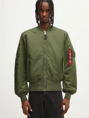 Obrázek produktu No Problemo Oboustranná bomber bunda No Problemo x Alpha Industries No War MA-1 zelená