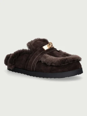 Obrázek produktu Nokwol pantofle dámské kožené Toby Brown Suede Shearling