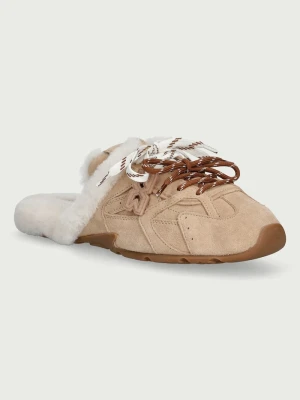 Obrázek produktu Nokwol pantofle dámské s plyšovou úpravou Atlas Mule Beige Suede