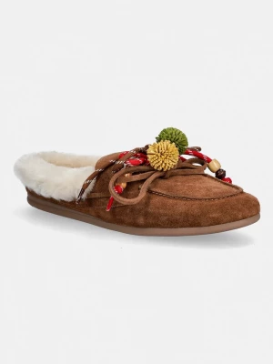 Obrázek produktu Nokwol Semišové papuče Nokwol Coco Fur Tan Suede hnědá