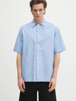 Obrázek produktu Norse Projects Bavlněná košile Norse Projects Mads Poplin Stripe SS modrá