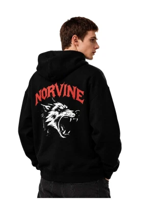 Obrázek produktu Norvine Mikina 'Norvine Nightfang - Fluffy Boxcut Hoodie' černá