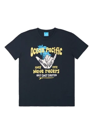 Obrázek produktu Ocean Pacific Tričko 'Shaka' námořnická modř / azurová / žlutá / offwhite