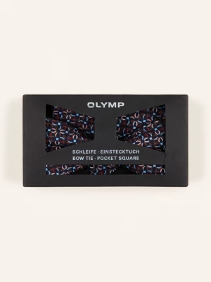 Obrázek produktu Olymp Sada: Motýlek A Kapesníček tmavě modrá / světle růžová / tmavě červená