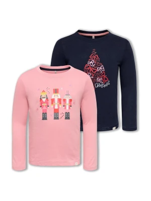 Obrázek produktu Only Mini Tričko 'KMGCANDYCANE XMAS' marine modrá / čokoládová / růžová / červená