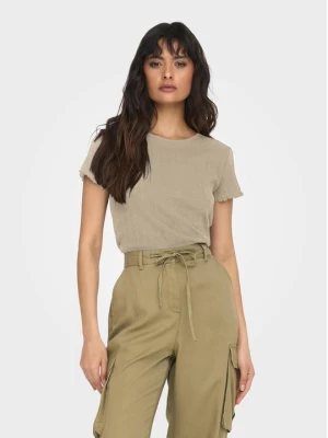 Obrázek produktu ONLY T-Shirt Carlotta 15256154 Béžová Tight Fit