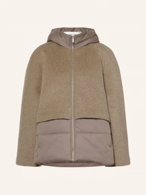 Obrázek produktu Opus Prošívaná Bunda Halenkos Z Kombinace Materiálů černošedá / khaki