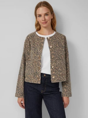 Obrázek produktu Oříznutá džínová bunda s leopardím potiskem s.Oliver