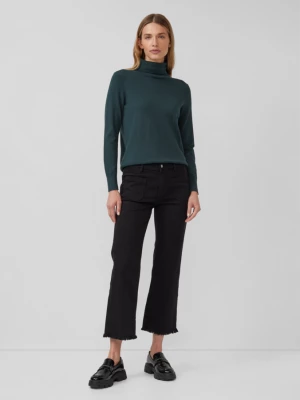 Obrázek produktu Oříznuté džíny / Slim Fit / Mid Rise / Rozšířená nohavice / Lem s třásněmi s.Oliver černá