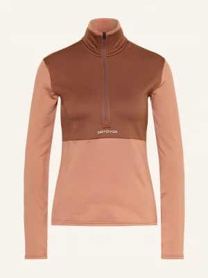 Obrázek produktu Ortovox Fleecový Svetr Fleece Light Zip Neck starorůžová / tmavě červená