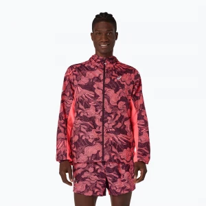 Obrázek produktu Pánská běžecká bunda Asics Fujitrail Packable Jacket blazing coral / dark aubergine Růžová