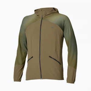 Obrázek produktu Pánská běžecká bunda Mizuno Active Alpha Hooded Jacket martini olive Zelená